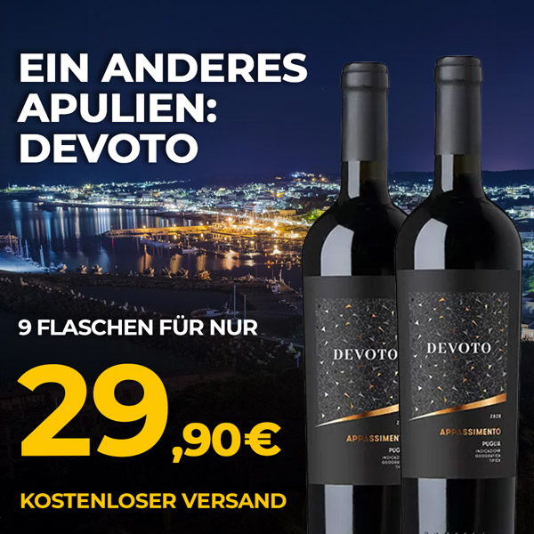 Apulische Weinkultur entdecken – 9 exklusive Devoto-Weine für nur 29,90 €